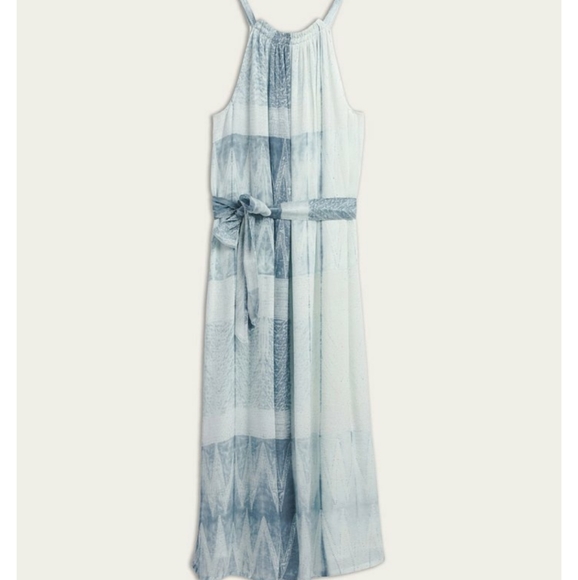NEW IN PACKAGE! Frye Blue Shibori Halter Dress M - Picture 5 of 8